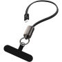 ESSAGER ES-X84 2 în 1 Cablu împletit de încărcare și date și curelușă - USB-C la Lightning - 30 cm - negru