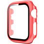 Carcasă transparentă cu sticlă securizată pentru Apple Watch 42mm - roșu