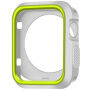 Carcasă de protecţie, din silicon, pentru Apple Watch 38mm - alb - verde