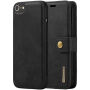 Husă flip 2 în 1, detaşabilă, din pile artificială, pentru Apple iPhone 6 / 6S - negru