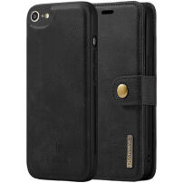 Husă flip 2 în 1, detaşabilă, din pile artificială, pentru Apple iPhone 6 / 6S - negru