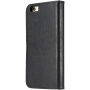 Husă flip 2 în 1, detaşabilă, din pile artificială, pentru Apple iPhone 6 / 6S - negru