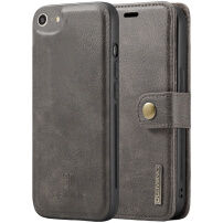 Husă flip 2 în 1, detaşabilă, din pile artificială, pentru Apple iPhone 6 / 6S - maro