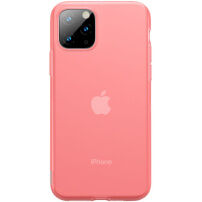 Baseus carcasă transparentă din silicon, pentru iPhone 11 Pro Max - roșu