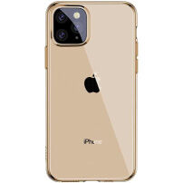 Baseus carcasă transparentă din plastic moale, pentru iPhone 11 Pro Max - auriu