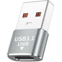 Reducție audio, de încărcare și date - USB-C la USB-A - gri