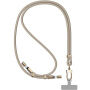 WEKOME WDC-70 2în1 cablu împletit de încărcare și date și șnur - USB-C la USB-C - 1,6 m - bej