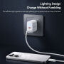 Set adaptor ESSAGER ES-CD55 cu porturi USB-C / USB-A și cablu USB-A la Lightning - 20W - 1 m - alb