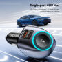 Încărcător auto ESSAGER ES-CC31 cu porturi USB-C / USB-A și încărcător integrat pentru Apple Watch - 50W - gri