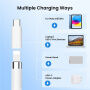 AhaStyle WE41 set de vârf de rezervă, capac magnetic pentru conector și reducție de încărcare pentru Apple Pencil generația 1 - alb