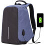 Rucsac de protecţie cu port USB extern pentru iPad / MacBook până la 15" - albastru