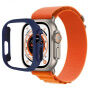 xDfind husă tip carte mată pentru Apple Watch Ultra 49mm - albastru închis