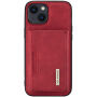 DG.MING 2in1 husă cu portofel magnetic detașabil pentru iPhone 13 mini - roșu