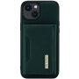 DG.MING 2in1 husă cu portofel magnetic detașabil pentru iPhone 13 mini - verde închis