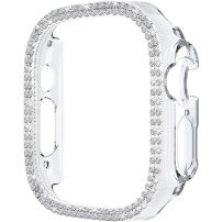 xDfind Husă tip carte lucioasă decorată cu pietre pentru Apple Watch Ultra 49mm - transparentă