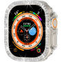 xDfind Husă tip carte lucioasă decorată cu pietre pentru Apple Watch Ultra 49mm - transparentă