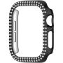 xDfind Husă tip carte metalică încrustată cu pietre pentru Apple Watch 46mm - negru