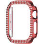xDfind husă tip carte metalică încrustată cu pietre pentru Apple Watch 46mm - roșie