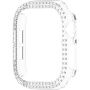 xDfind Husă tip carte lucioasă cu pietricele pentru Apple Watch 46mm - transparentă