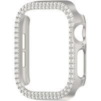 xDfind husă tip carte mată încrustată cu pietre pentru Apple Watch 46mm - starlight