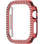 xDfind husă tip carte metalică încrustată cu pietre pentru Apple Watch 45mm - roșu