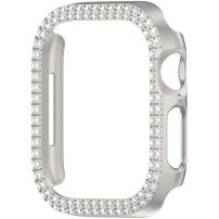 xDfind husă tip carte mată decorată cu pietre pentru Apple Watch 45mm - starlight