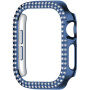 xDfind husă tip carte metalică încrustată cu pietre pentru Apple Watch 42mm (Series 10 / 11) - albastru închis