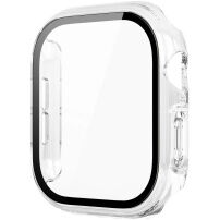 xDfind Husă tip carte lucioasă cu Folie de sticlă securizată pentru Apple Watch 46mm - transparentă
