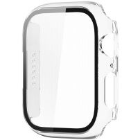 xDfind husă tip carte lucioasă cu folie de sticlă securizată pentru Apple Watch 41mm - transparentă