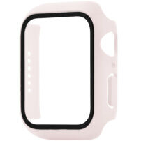 xDfind Husă tip carte mată cu Folie de sticlă securizată pentru Apple Watch 40mm - roz