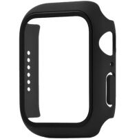 xDfind husă tip carte mată cu folie de sticlă securizată pentru Apple Watch 41mm - neagră
