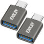 ENKAY ENK-AT134 reducție de încărcare și date - USB-A la USB-C - 2 buc - gri