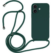 Husă din silicon cu șnur pentru iPhone 17 - petrol