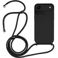Husă din silicon cu șnur pentru iPhone Air - negru