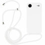 Husă din silicon cu șnur pentru iPhone Air - alb