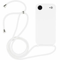 Husă din silicon cu șnur pentru iPhone Air - alb