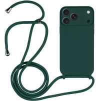 Husă din silicon cu șnur pentru iPhone 17 Pro Max - petrol
