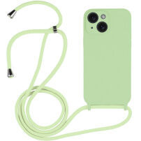 Husă din silicon cu șnur pentru iPhone 14 - verde