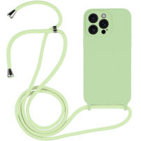 Husă din silicon cu șnur pentru iPhone 13 Pro Max - verde