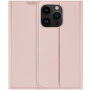DUX DUCIS husă tip flip pentru iPhone 14 Pro - roz-auriu