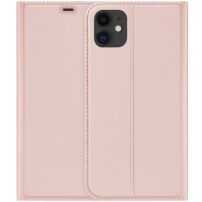 Dux Ducis husă flip cu stativ pentru iPhone 11 - roz-auriu