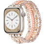 xDfind curea cu mărgele pentru Apple Watch 42mm / 41mm / 40mm / 38mm - roz-auriu