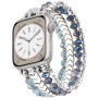 xDfind curea din mărgele pentru Apple Watch 42mm / 41mm / 40mm / 38mm - albastru-argintiu