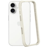 Ramă de protecție din silicon pentru iPhone 16 - bej