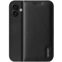 DUX DUCIS Husă din piele Hivo pentru iPhone 16 - neagră