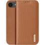 DUX DUCIS Hivo husă flip din piele pentru iPhone 16e / 17e - maro