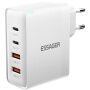 ESSAGER ES-CD37 reducție pentru încărcare rapidă cu porturi 2x USB-C / 2x USB-A - 100W - alb