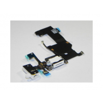 Conector de alimentare şi de date, cu conector jack şi cu cablu flex, pentru Apple iPhone 5 - alb