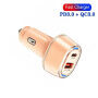 P78 set încărcător auto cu porturi USB-C / USB-A și cablu USB-C la USB-C / Lightning - 55W - 1 m - roz