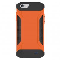 Carcasă rezistentă de protecţie, cu baterie 4000 mAh, pentru iPhone 6/6S/7/8 - portocaliu